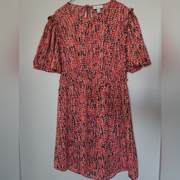 Topshop - Ruffled Open Back Dress - Size 12 - Picture 2 of 15